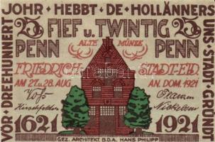 Német Birodalom/Weimari Köztársaság/ Friedrichstadt 1921. 25Pf, 50Pf, 75Pf 3klf teljes sor T:I