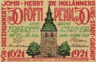 Német Birodalom/Weimari Köztársaság/ Friedrichstadt 1921. 25Pf, 50Pf, 75Pf 3klf teljes sor T:I