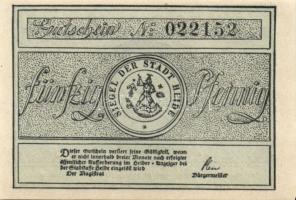 Német Birodalom/Weimari Köztársaság/ Heide 1921. 20Pf, 50Pf, 1M 3klf teljes sor T:I