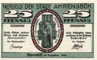 Német Birodalom/Weimari Köztársaság/ Ahrensbök 1920. 25Pf, 50Pf, 100Pf 3klf teljes sor T:I