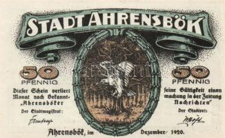 Német Birodalom/Weimari Köztársaság/ Ahrensbök 1920. 25Pf, 50Pf, 100Pf 3klf teljes sor T:I