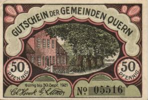 Német Birodalom/Weimari Köztársaság/Quern 1921. 25Pf 3klf, 50Pf 3klf összesen 6klf teljes sor T:I