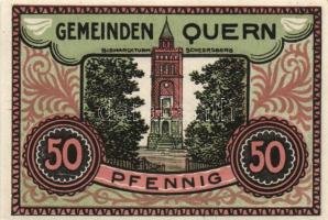 Német Birodalom/Weimari Köztársaság/Quern 1921. 25Pf 3klf, 50Pf 3klf összesen 6klf teljes sor T:I