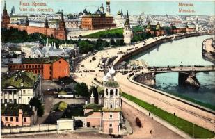 1908 Moscow, Moskau, Moscou; Vue de Kremlin / Kremlin, Moskva river, bridge