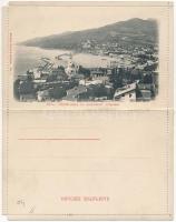 Yalta, Jalta; general view with ship station, port. Edition Eckel & Kallach No. 1. foldable card...