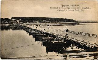Irkutsk, Irkoutsk; Angara et la fanbourg Glaskovsky / Angara River with Glazkovsky Bridge (EK)