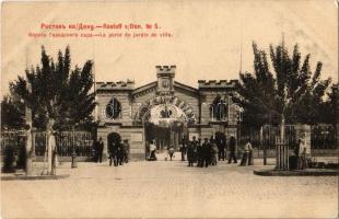 Rostov-na-Donu, Rostov-on-Don; La porte de jardin de ville / city garden's gate, park. Phototypie Scherer, Nabholz & Co.