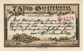 Német Birodalom/Weimari Köztársaság/ Khala 1921. 25Pf, 50Pf, 75Pf 3klf teljes sor T:I