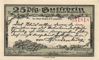 Német Birodalom/Weimari Köztársaság/ Khala 1921. 25Pf, 50Pf, 75Pf 3klf teljes sor T:I