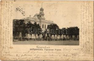 1903 Berdyansk, Berdiansk; Gorodskaya uprava / City government, town hall (EK)
