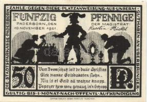 Német Birodalom/Weimari Köztársaság/ Paderborn 1921. 25Pf, 50Pf, 75Pf, 1M, 2M 5klf teljes sor T:I