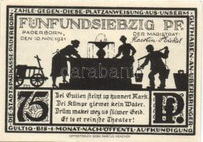 Német Birodalom/Weimari Köztársaság/ Paderborn 1921. 25Pf, 50Pf, 75Pf, 1M, 2M 5klf teljes sor T:I