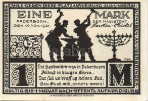 Német Birodalom/Weimari Köztársaság/ Paderborn 1921. 25Pf, 50Pf, 75Pf, 1M, 2M 5klf teljes sor T:I