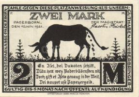 Német Birodalom/Weimari Köztársaság/ Paderborn 1921. 25Pf, 50Pf, 75Pf, 1M, 2M 5klf teljes sor T:I