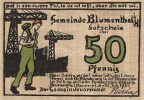 Német Birodalom/Weimari Köztársaság/ Blumenthal 1921. 25Pf, 50Pf, 75Pf 3klf teljes sor T:I