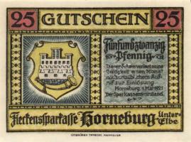 Német Birodalom/Weimari Köztársaság/ Horneburg 1921. 25Pf, 50Pf, 75Pf 3klf teljes sor T:I