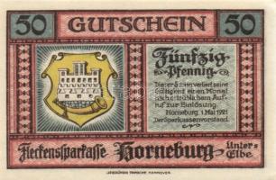 Német Birodalom/Weimari Köztársaság/ Horneburg 1921. 25Pf, 50Pf, 75Pf 3klf teljes sor T:I