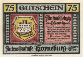 Német Birodalom/Weimari Köztársaság/ Horneburg 1921. 25Pf, 50Pf, 75Pf 3klf teljes sor T:I