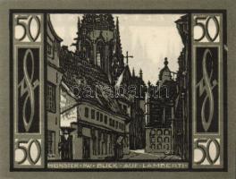 Német Birodalom/Weimari Köztársaság/ Münster 1921. 50Pf(5x) 5klf teljes sor T:I