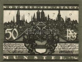 Német Birodalom/Weimari Köztársaság/ Münster 1921. 50Pf(5x) 5klf teljes sor T:I