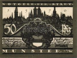 Német Birodalom/Weimari Köztársaság/ Münster 1921. 50Pf(5x) 5klf teljes sor T:I