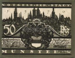 Német Birodalom/Weimari Köztársaság/ Münster 1921. 50Pf(5x) 5klf teljes sor T:I