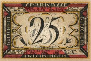 Német Birodalom/Weimari Köztársaság/ Twistringen 1921. 25Pf, 50Pf, 75Pf 3klf teljes sor T:I