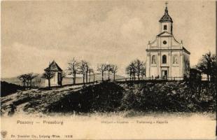 Pozsony, Pressburg, Bratislava; Tiefen-Weg Kapelle / Mély úti kápolna / chapel, road