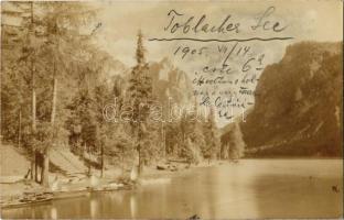 1905 Lago di Dobbiaco, Toblacher See (Südtirol); lake. photo