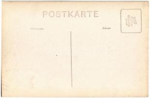 Katona lovas ugratás közben / WWI era military, Cavalryman during horse jump. photo