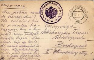 1916 Osztrák-magyar hadi vasútállomás és pékség / Kav. Divisions Bäckerei No. 1. / WWI K.u.K. milita...