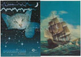 8 db MODERN dimenziós (3D) képeslap / 8 modern dimensional (3D) postcards