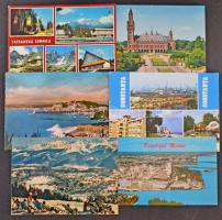Modern képeslap tétel, főleg magyar és külföldi városképek, több mint 200 db
