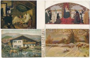 80 db RÉGI művészlap / 80 pre-1945 art motive postcards