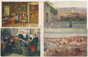 80 db RÉGI művészlap / 80 pre-1945 art motive postcards
