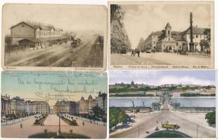 42 db RÉGI magyar városképes lap, egy kinyitható lappal / 42 pre-1945 Hungarian town-view postcards with one folding card