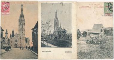 42 db RÉGI magyar városképes lap, egy kinyitható lappal / 42 pre-1945 Hungarian town-view postcards ...