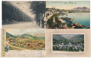 50 db RÉGI külföldi városképes lap: osztrák, svájci, német / 50 pre-1945 European town-view postcards: Austrian, Swiss, German