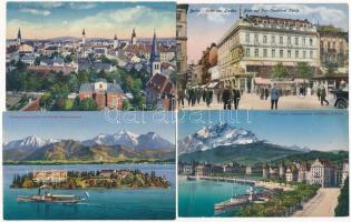 50 db RÉGI külföldi városképes lap: osztrák, svájci, német / 50 pre-1945 European town-view postcard...