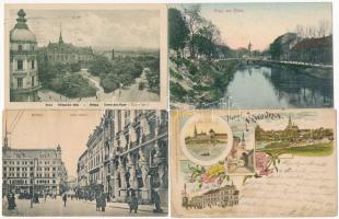 44 db RÉGI cseh és szlovák városképes lap / 44 pre-1945 Czech and Slovakian town-view postcards