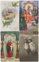 39 db RÉGI üdvözlő motívumlap: sok karácsony, dombornyomott és malacos / 39 pre-1945 greeting art mo...