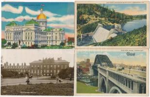 30 db RÉGI angol és amerikai városképes lap / 30 pre-1945 British and American town-view postcards
