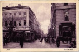 7 db RÉGI magyar városképes lap villamosokkal / 7 pre-1945 Hungarian town-view postcards with trams