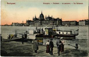 1915 Budapest V. Országház, Lánchíd ingahajó Császárfürdő jeggyel