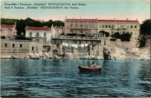 Fiume, Rijeka; Susak-Pecine, Klotild fürdő és szálló / Kupaliste i Pensiona / spa and hotel