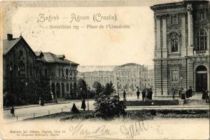1900 Zagreb, Zágráb, Agram; Sveucilisni trg. / Place de lUniversité / university square (EK)