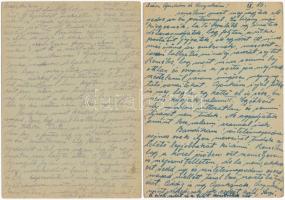 1942 Krausz Sándor zsidó 504/3 hadtáp KMSZ (közérdekű munkaszolgálatos) levele apjának Krausz Frigye...