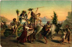 5 db RÉGI Stengel litho művészlap / 5 pre-1945 Stengel litho  art motive postcards