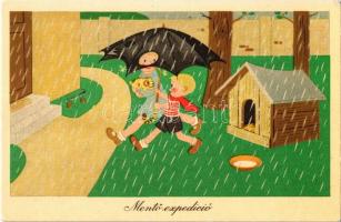 9 db MODERN humoros grafikai lap / 9 modern humorous graphic art motive postcards