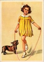 5 db RÉGI gyerek motívumlap / 5 pre-1945 children art postcards